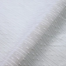 1Yard*148cm White Stripes Jacquard Cotton Material Shirt Fabric Cotton Polka Dot