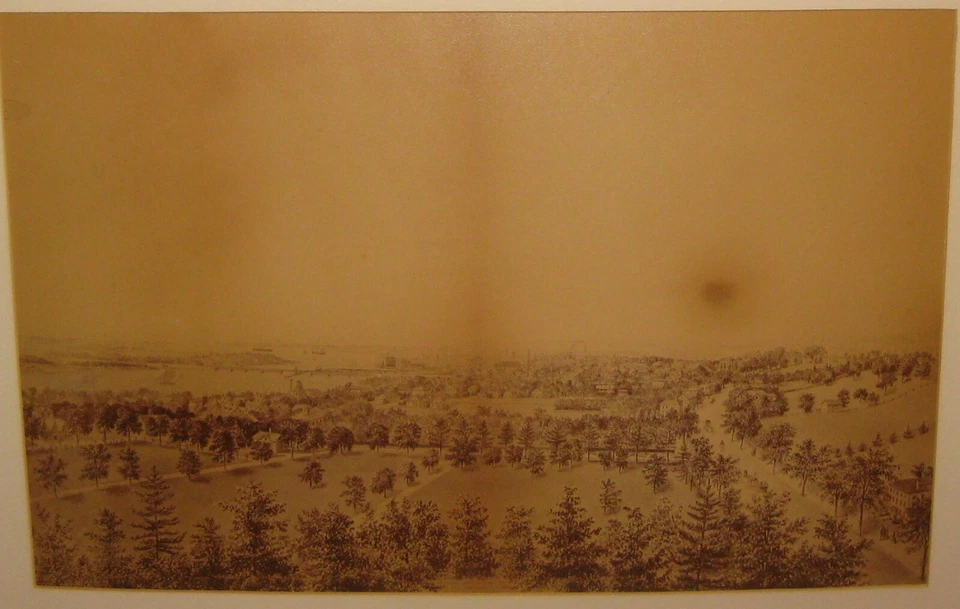 Antique 'NEWBURYPORT Mass in 1876' EDWIN WHITEFIELD Birds Eye View PHOTOGRAPH - Image 3 of 4