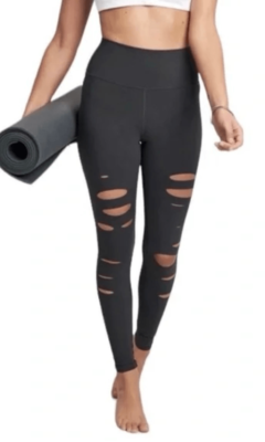 Alo high waist ripped warrior leggings size M | eBay