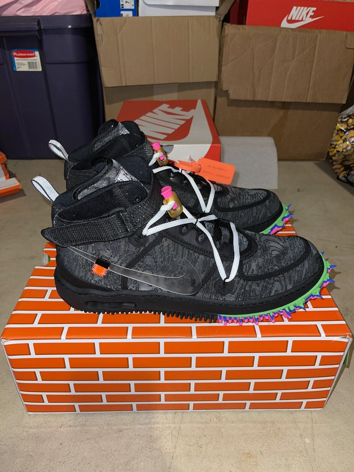 OFF WHITE X NIKE Taglia 13 Nike Air Force 1 x bianco sporco nero 2022