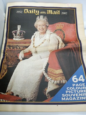 Daily Mail Newspaper Queen Elizabeth 50 Year Reign Jubilee 64 Page Souvenir