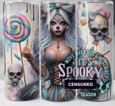 Halloween 20oz Spooky Season (Censored) Horror Tumbler Sublimation