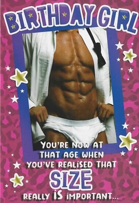 HEARTSTRINGS JOKE HUMOUR FUNNY FEMALE BIRTHDAY GIRL CARD