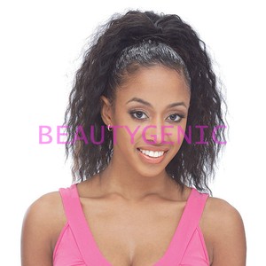 half wig ponytail drawstring