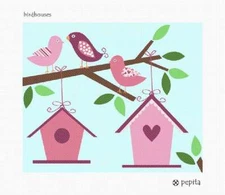 Birdhouses Needlepoint Kit or Canvas