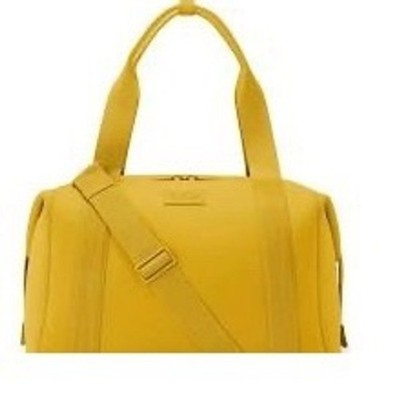 Dagne Dover Landon Carryall Bag Medium Neoprene Ochre Yellow Duffel Crossbody