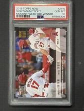 2018 Topps Now SHOHEI OHTANI (RC) MIKE TROUT #MOW-24W Moment of the Week PSA 10