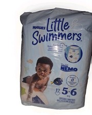 Huggies Little Swimmers Finding Nemo Size 5-6 Disposable Swim Pants 17 Count NEW