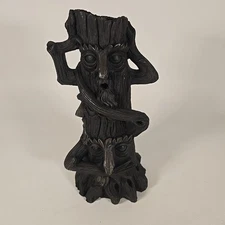 Elegent Expressions Incense Burner Smoking Old Man Tree Face Hear  Speak No Evil