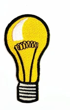 Yellow Fabric Applique Patch for Jackets Shirts Hats Backpacks 1.8x3.5 inches