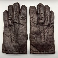 Daniel Hays Mens Brown Leather Gloves Size M 9 Acrylic Lined Winter VTG Heritage