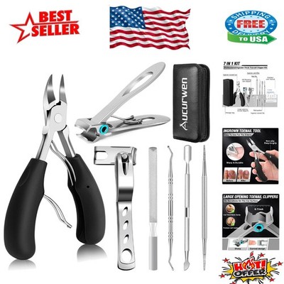 Curved Blade Toenail Clippers with 360-Degree Rotation - Perfect for Seniors