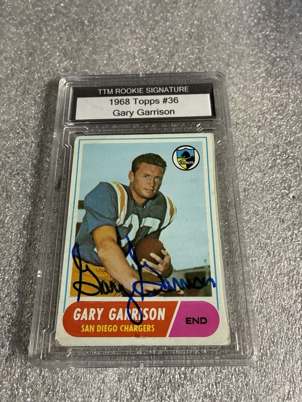 1968 Topps Gary Garrison #36 Autographed Rookie Card - Encapsulated