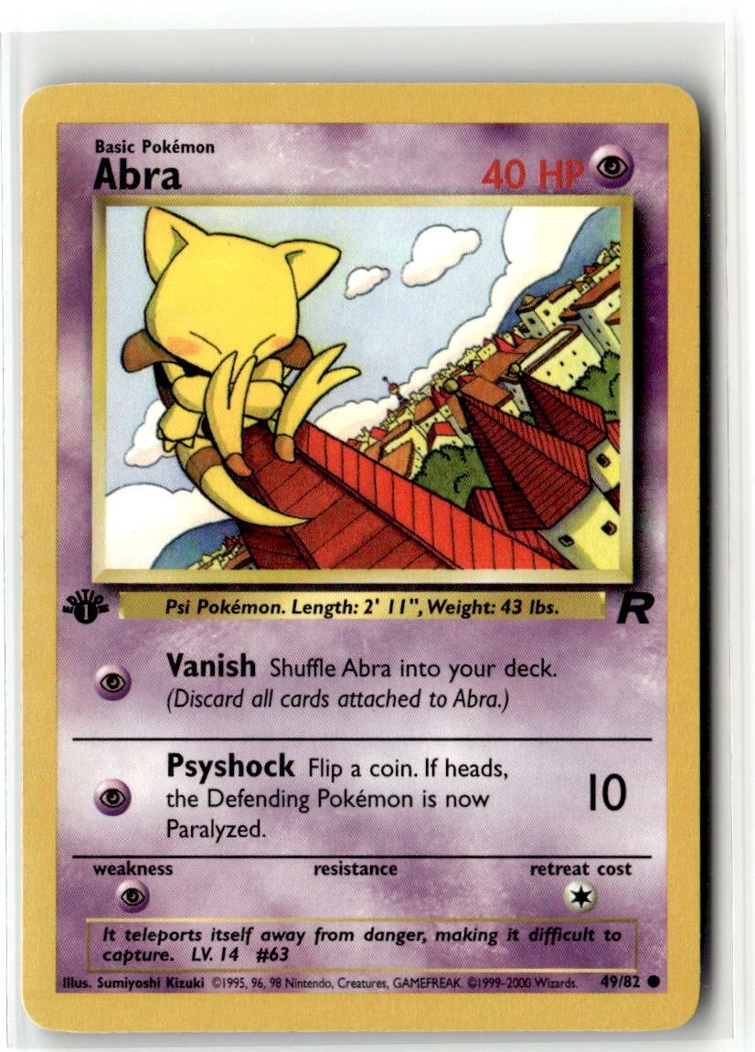 Abra Team Rocket 49/82 Common 1st Edition NM