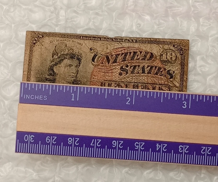 USA 10c~ Ten Cents 1863~ Fractional Currency - Image 4 of 4