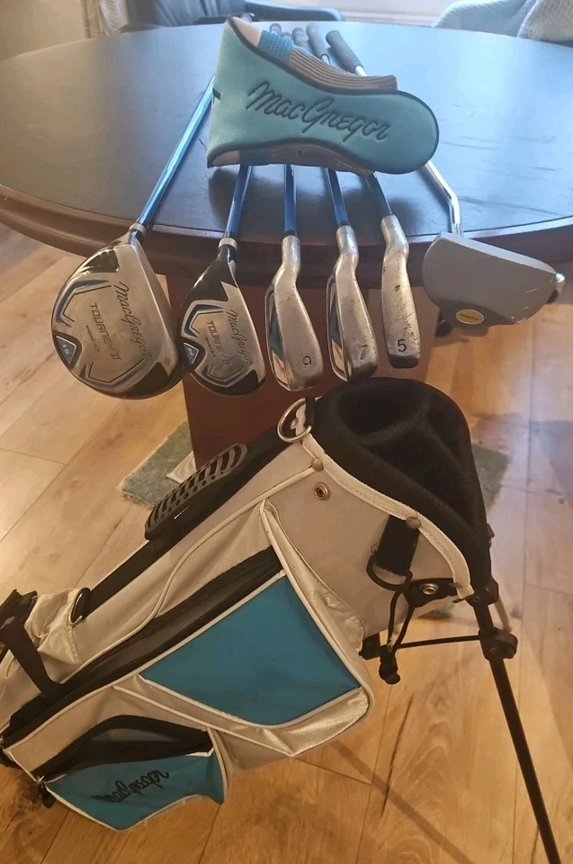 Macgregor Tourney II Left Hand Junior Golf Clubs x4 & Bag Plus 2 Prosimmon Clubs - Image 3 of 4