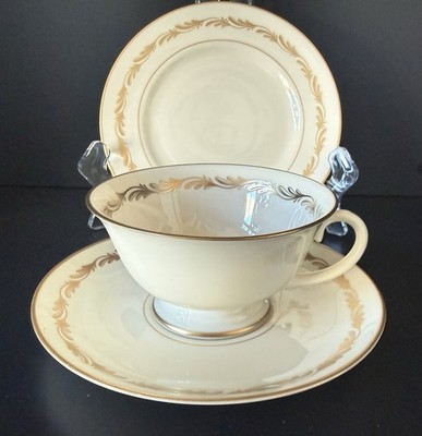 Franciscan Arcadia Gold Replacement Trio Cup Saucer Bread Plate Unused