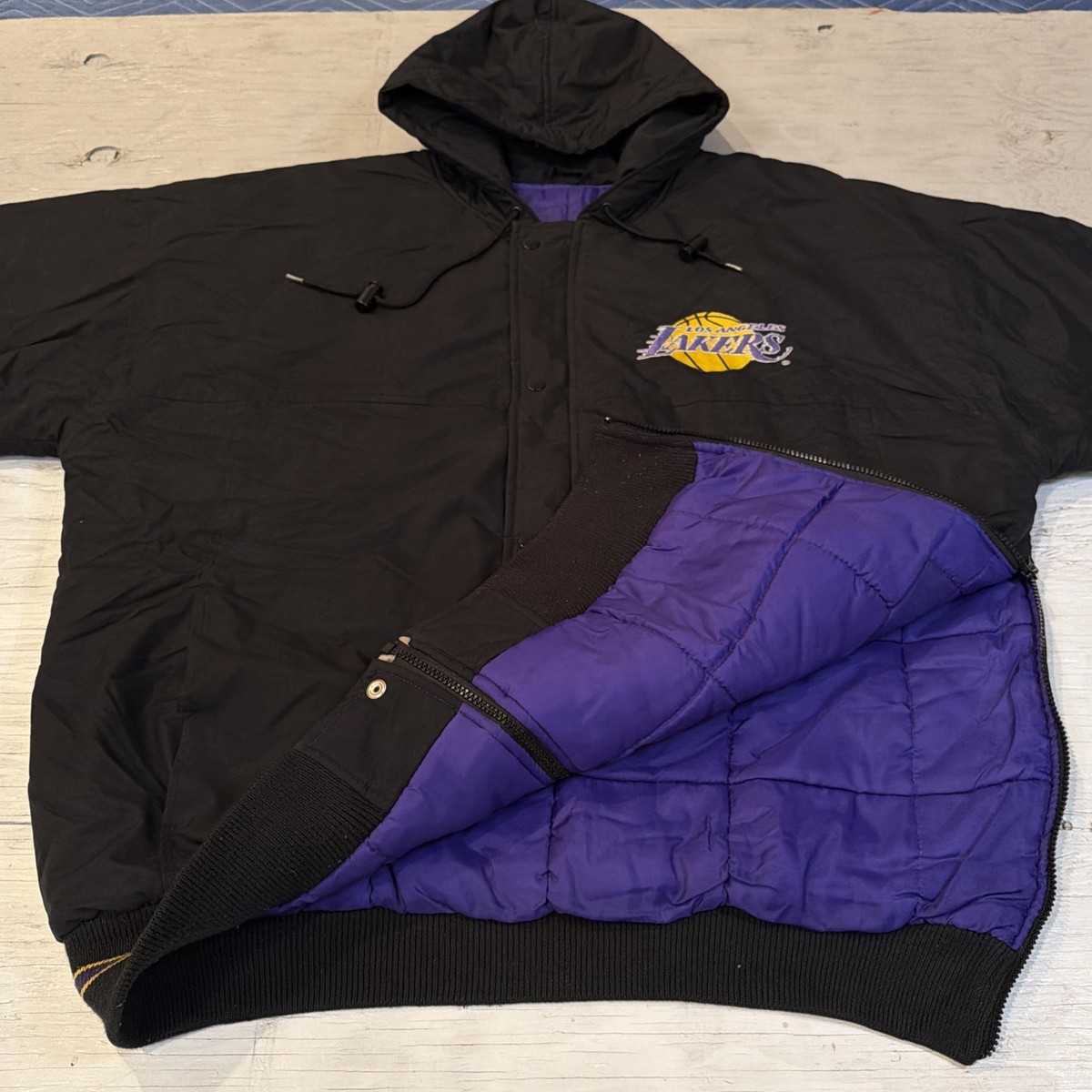 Vintage 90s NBA Starter Los Angeles LA Lakers Full Zip Hooded