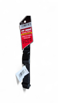 NEW Four Paws Extra Strength Nylon Adjustable Dog Collar - Black - 10 - 14''