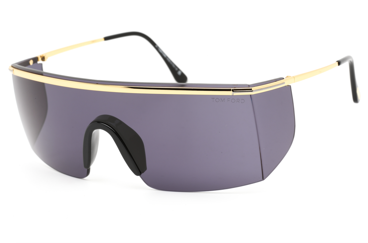 TOM FORD PAVLOS-02 FT0980 30A Sunglasses Gold Frame Gray Blue