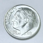 1961 Roosevelt Dime 90% Silver 10c US Coin Extra Fine Details #9723