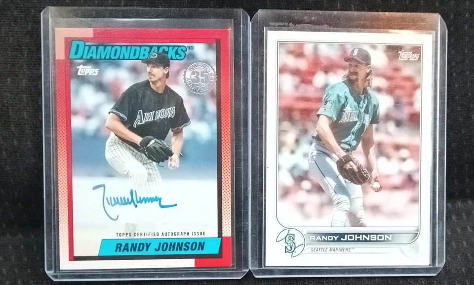 2025 Topps Randy Johnson Auto + 2022 Topps Randy Johnson SP Image Variation - Image 3 of 4