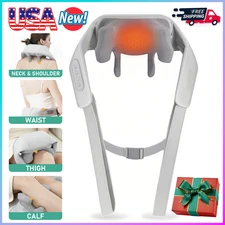 Shiatsu Back Neck and Shoulder Massager with Heat Deep Tissue 6D Kneading Pillow