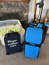 Slinger Tennis Ball Machine Launcher Remote, Tube, Oscillator, Charger, Balls EX
