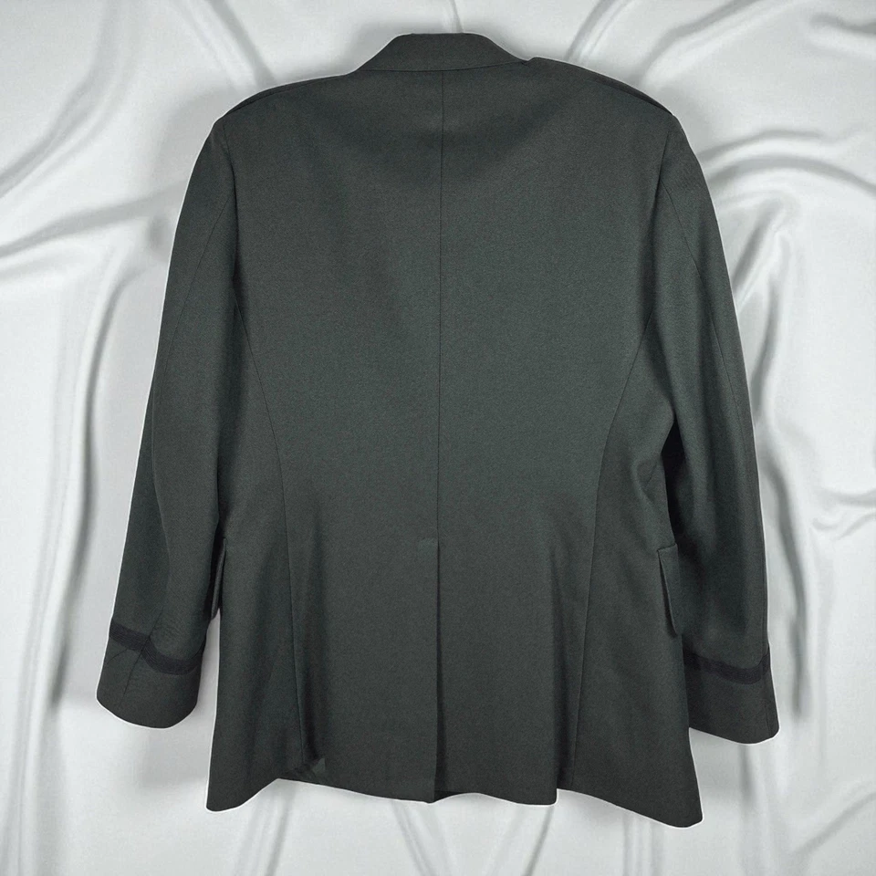 Vintage US Army Green Dress Uniform Jacket Men 43R Military Gold Button Blazer - Image 3 of 4