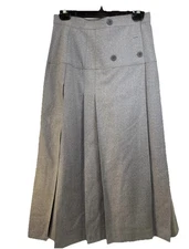 Vintage Harve Benard Gray Wool A-line Long Skirt Size