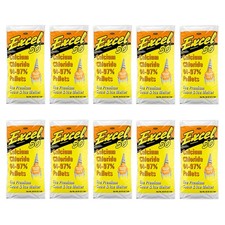 (10-Pack) Excel Calcium Chloride 94-97% Pellets White (50 LB Bag) 50B-CCP-50 (10-Pack) Excel Calcium Chloride 94-97% Pellets White (50 LB Bag) 50B-CCP-50 - Image 1