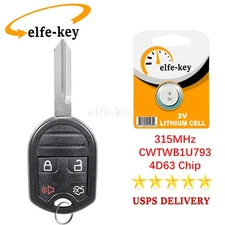 Replacement Remote Car Key Fob 4 Butotn for Ford Fusion Focus Escape CWTWB1U793