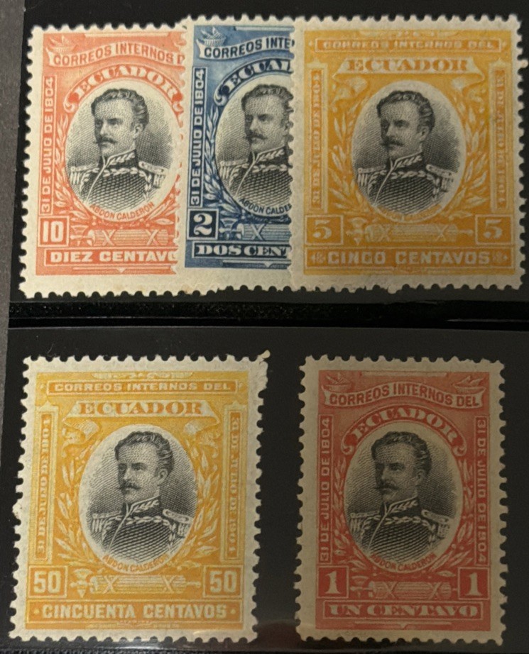 DP Stamps Ecuador 1904  SC 160-165 MNH Set (160 Lh)