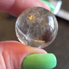 Quartz Crystal Specimen Mineral Sphere with Red Inclusion 24.8mm Display — photo 8