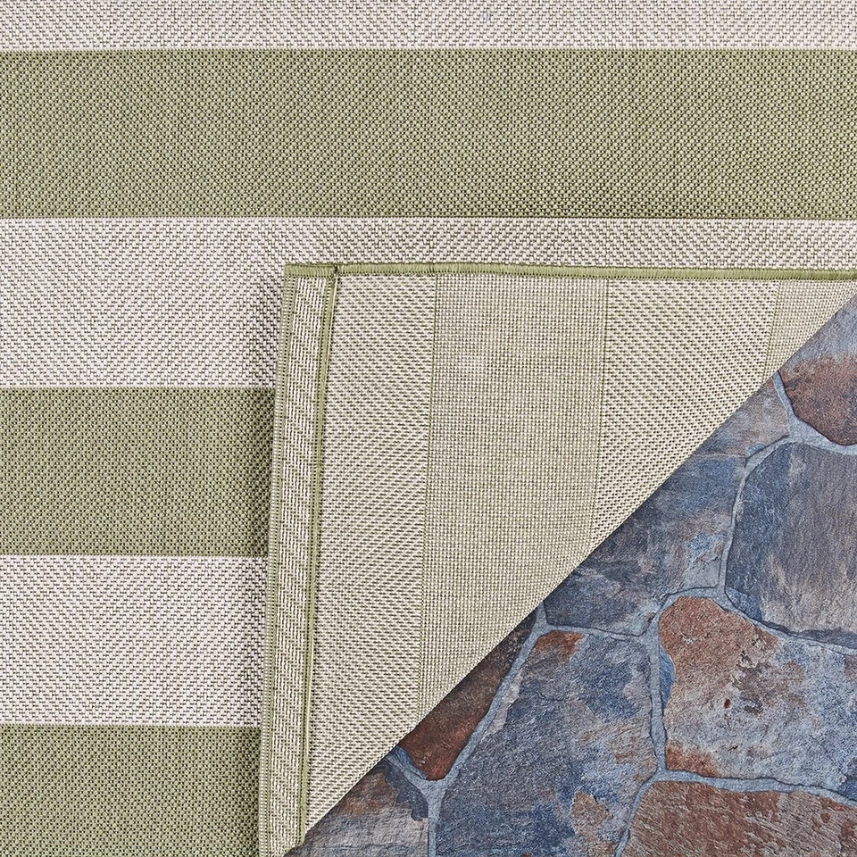 Alfombra de interior y exterior Couristan Afuera Yacht Club miel/marfil 2'2" x 11'9" Run Foto 2 de 4