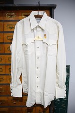 VTG H Bar C California Ranchwear Shirt Mens Large Western Pearl Snap Polyester