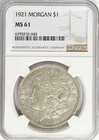 1921 $1 Morgan Silver Dollar MS61 NGC Uncirculated Philadelphia