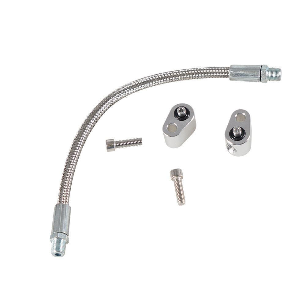 LS LS1 Throttle Body Coolant Bypass Hose Kit - Braided Aluminum, Leak Tested, 1 Year Warranty