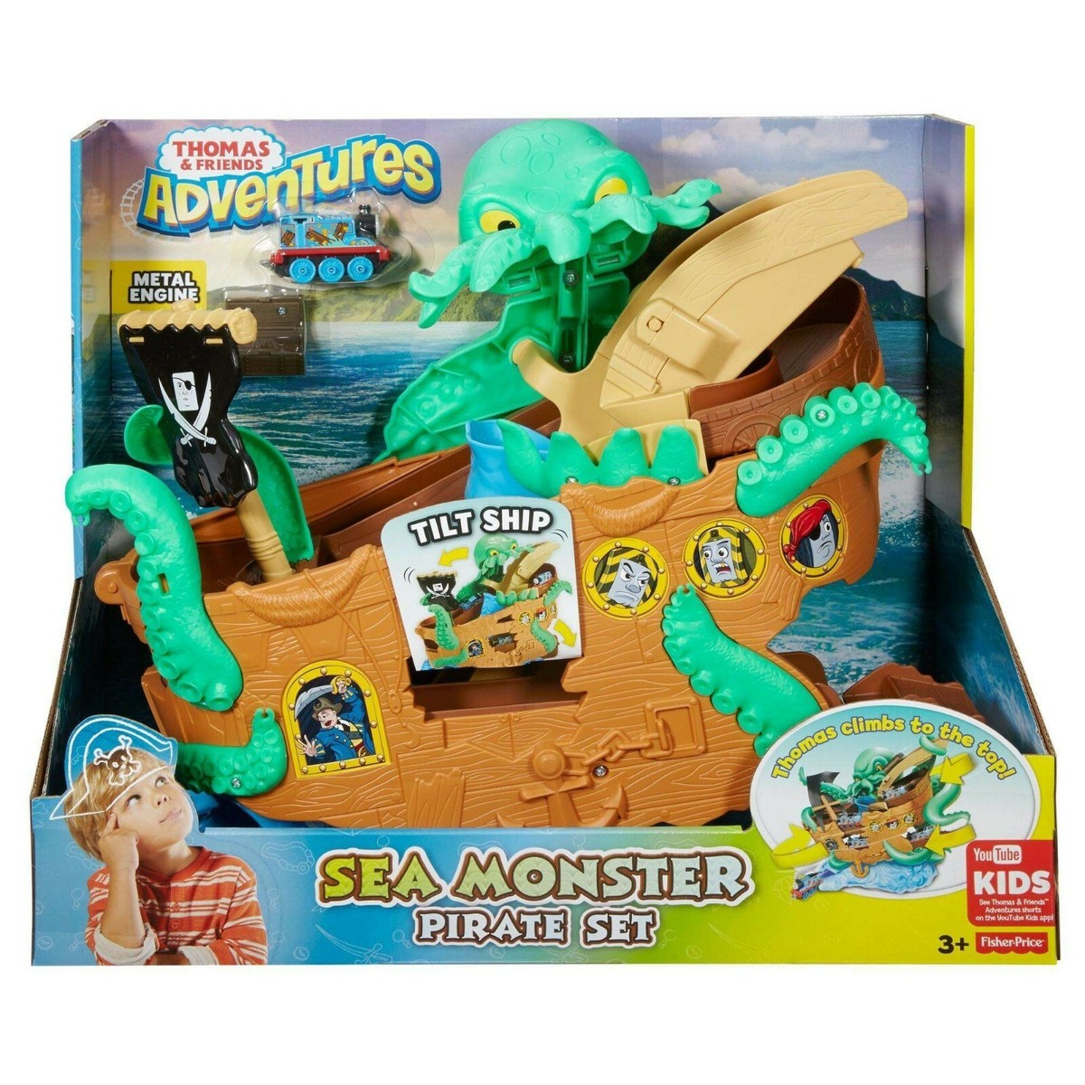Thomas and Friends Train Adventures Sea Monster Pirate Set New In