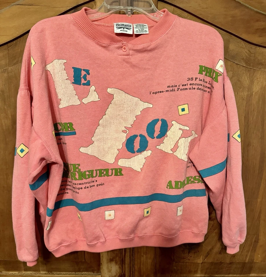 Sudadera Corta Brittania Vintage Color Rosa Talla Mediana Foto 2 de 4