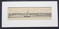 SELTENE LITHOGRAPHIE,PANORAMA-ANSICHT VON HAMBURG,UM 1860