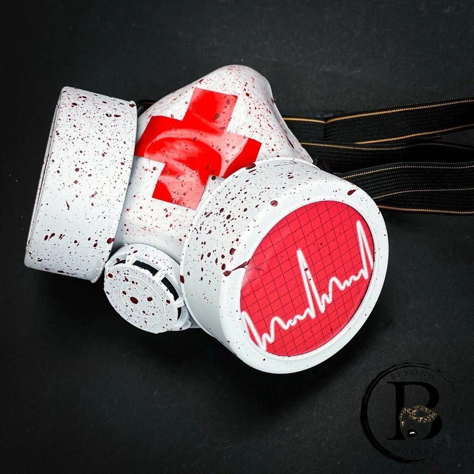 Respirador Steampunk Máscara de Gas Máscara de Halloween Máscara Enfermera Disfraz Mascarada Foto 3 de 4