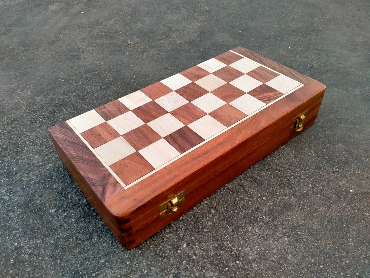 Brown Wooden Chess Board Set, 10inch