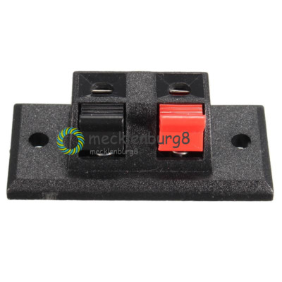 2Stks  2 Way Push Release Connector Plate Amplifier Speaker Terminal Strip Block