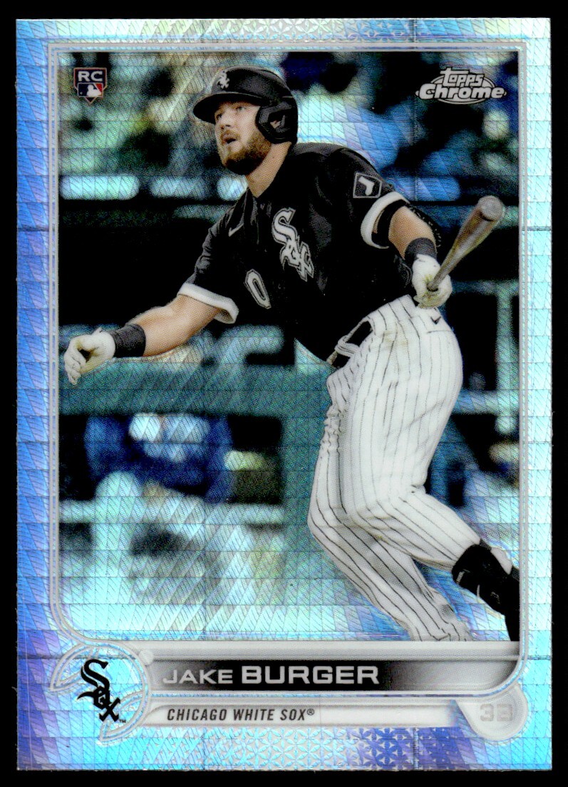 Jake Burger Rookie Mega Box 2022 Topps Chrome Sonic Black & White RayWave #29