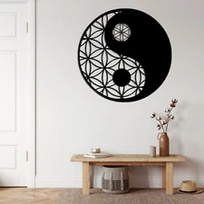 Yin Yang Metal Wall Art, Metal Wall Decor, Wall Hangings, Minimalist Wall Art