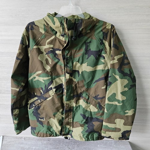Giacca vintage militare US Calvary taglia M nylon Gore-Tex Woodland mimetica full zip USA - Foto 5 di 19