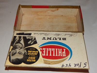 1958 PHILLIES BLUNT CIGAR BOX Advertising Milton Berle Jackpot