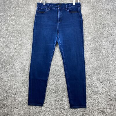 UNIQLO Heattech Skinny Jeans Women's Plus 36x31 Blue Dark Wash Denim High  Rise