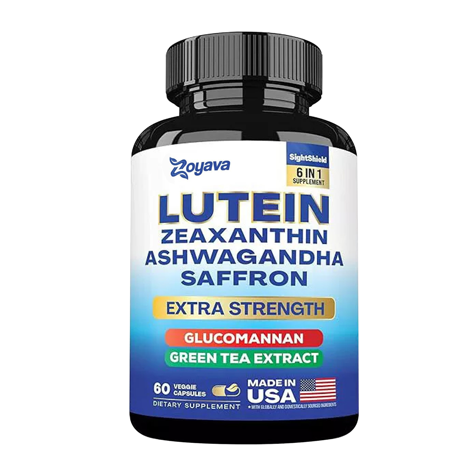 Zoyava Luteína Zeaxantina Ashwagandha Azafrán - Fórmula de Protección Ocular Premium